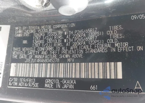 2006 Toyota 4Runner Sr5 Sport V6 из США, поврежденный, VIN JTEZU14R468045278